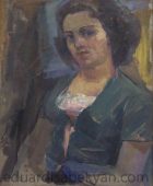  Portrait of Tereza Mirzoyan. 1942, Oil on Canvas, 53×43, Family Property
