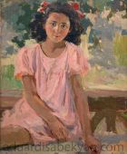 Աղջկա դիմանկար․ 1948, կտավ, յուղաներկ, 80×60, Էդուարդ Իսաբեկյան Ցուցասրահ