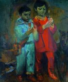 Новогодние свечи. 1968, холст, масло, 110×100, Галерея Эдуард Исабекян