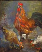  Cock. 1970, Oil on Canvas, 70×60, Family Property