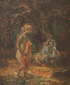 Evening in the Garden. 1980, Cardboard, Oil on Canvas, 70×50, National Gallery of Armenia
