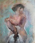 Nude. 1998, Paper, Watercolor, 64×48, Family Property