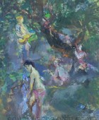 Feast in Forest. 1998, Oil on Paper, 72×53, Family Property