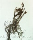 Dance. 1956, Paper, Pencil, 40×28, Family Property
