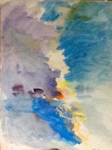 Շորժա, արևամուտ. 1994, թուղթ, ջրաներկ, 56×43 (ԸՍ)
