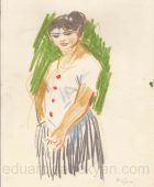 Գորիս. 1961, թուղթ, գունավոր մատիտ, 29×21, ընտանիքի հավաքածու