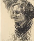 Portrait of Lena. 18.03.1972, Paper, Pencil, Charcoal, 47×33,5, National Gallery of Armenia