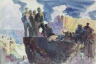  Execution of Communists in Tatev, Sketch. Paper, Watercolor, 42×60, Family Property