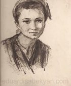 Портрет. Бумага, карандаш, 29×21, собственность семьи