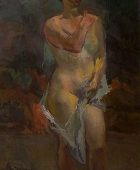 Model. 1981, Oil on Canvas, 144×77, Private Property