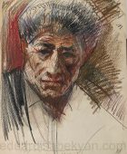 Портрет Г.Геворкян (Синатле). 12.09.1972, бумага, карандаш, 48×36, собственность семьи