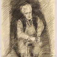 Aram Isabekyan. Winter 1993, My father. 1993, Paper, Charcoal, 42×30, Family Property
