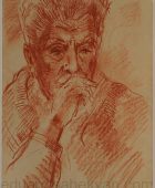 Aram Isabekyan. Portrait of Eduard Isabekyan. 1994, Paper, Sanguine, 42×30, Family Property