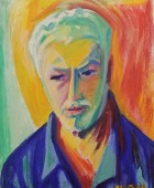 Armine Kalents. Painter Eduard Isabekyan’s Portrait. 1998, Oil on Canvas, 60×44, Family Property