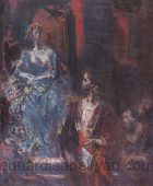 Artavasdes and Kleopatra. 1981, Oil on Canvas, 60×50