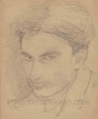 Ерванд Асланян (однокурсник из Академии). 1935, бумага, карандаш, 29.5×20.5, собственность семьи
