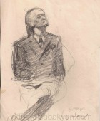 Դաշնակահար Կոնստանտին Իգումնով. 1943, թուղթ, մատիտ, 30×23, ընտանիքի հավաքածու