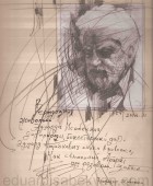 Frenk Gasparyan. Eduard Isabekyan’s Portrait. 2014, Paper,Ppencil, 34×24, Eduard Isabekyan Gallery