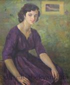 Портрет Эммы. 1960, холст, масло, 100×86, собственность семьи