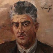 Dmitry Nalbandyan. Portrait of Eduard Isabekyan. 1961, Cardboard, Oil on Canvas, 55×65, Private Property