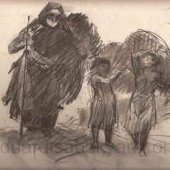 Տաթևի կանայք շարքից, 1960, թուղթ, մատիտ, 29×21, ընտանիքի հավաքածու