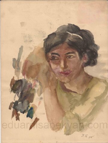 Արփենիկ. 1935, թուղթ, ջրաներկ, 28×21, ընտանիքի հավաքածու