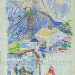 Խնձորեսկ. 1960-61, թուղթ, մատիտ, 40×29, ընտանիքի հավաքածու