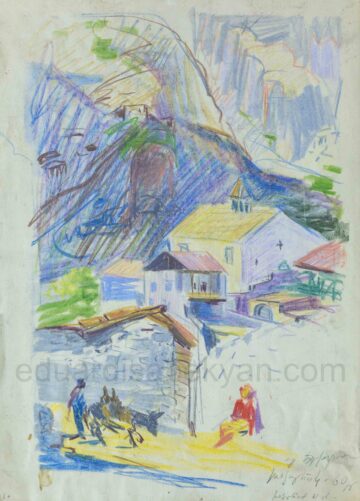 Խնձորեսկ. 1960-61, թուղթ, մատիտ, 40×29, ընտանիքի հավաքածու